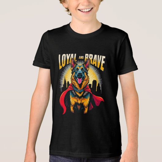 T-shirt En Tri-matière Berger allemand loyal et courageux (Recto)