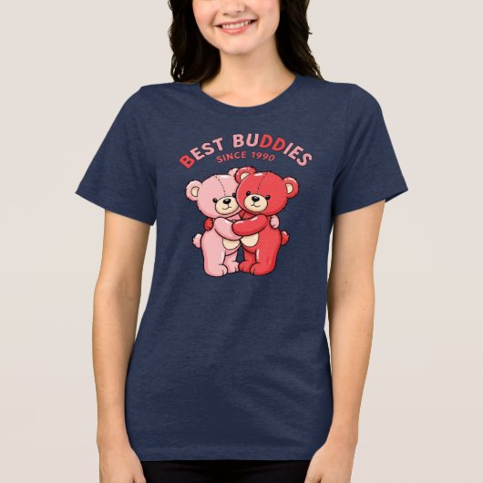 T-shirt En Tri-matière Best Buddies Since 1990 Red Teddy Bears (Recto)