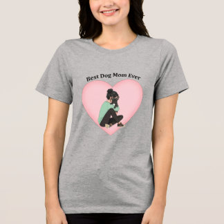 T-shirt En Tri-matière Best Dog Mom Ever Black French Bulldog