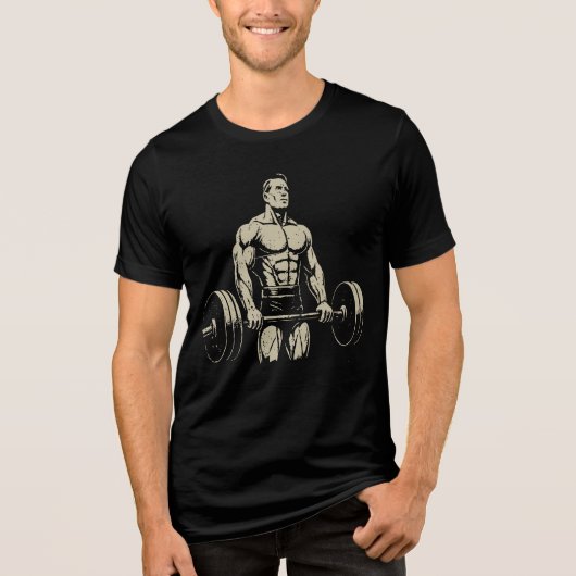 T-SHIRT EN TRI-MATIÈRE BEST SPORT GYM NOIR (Recto)
