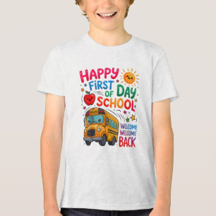 T-shirt En Tri-matière Bienvenue à l'école, bonne première journée