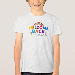 T-shirt En Tri-matière Bienvenue à l'école Rainbow Design