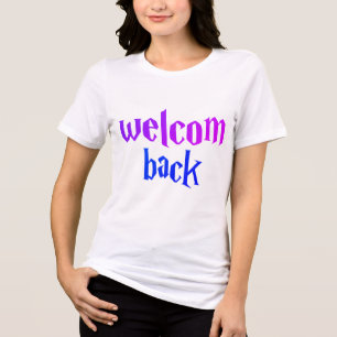 T-shirt En Tri-matière Bienvenue Retour Audacieux Style Gothique Typograp