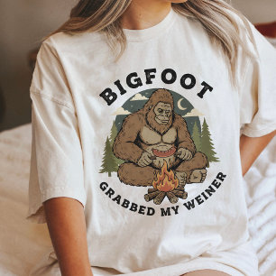 T-shirt En Tri-matière Bigfoot a attrapé ma saucisse Design de camping ré