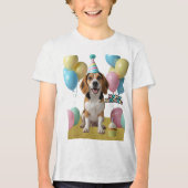 T-shirt En Tri-matière Birthday Joy with My Beagle (Recto)