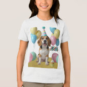 T-shirt En Tri-matière Birthday Joy with My Beagle (Recto)