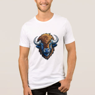 T-shirt En Tri-matière bison à grandes cornes