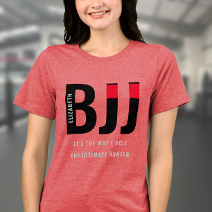T-shirt En Tri-matière BJJ Brésilien Jiu Jitsu Ajouter un nom Femme