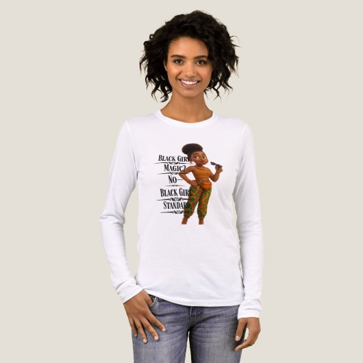 T-shirt En Tri-matière Black Girl Standard,Afro Modern,Pixarstyle 3d (Recto complet)