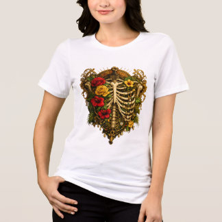 T-shirt En Tri-matière Black History Month African Skeleton Queen Floral 