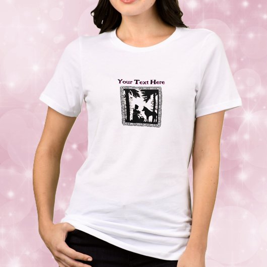 T-shirt En Tri-matière Black White Riding Hood Woods Wolf Fancy Frame