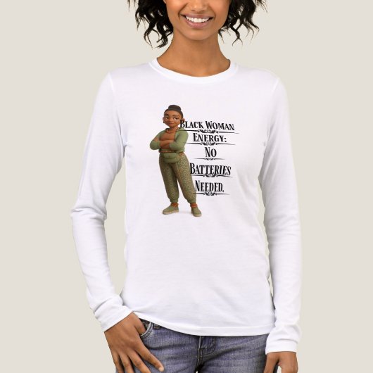 T-shirt En Tri-matière Black Woman Energy,Pixarstyle 3D (Recto)