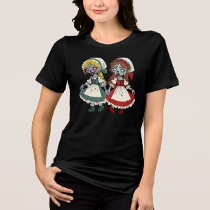T-shirt En Tri-matière Blanche-Neige et Rose-Rouge zombies