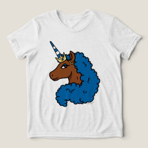 T-shirt En Tri-matière Bleu Afro Unicorn