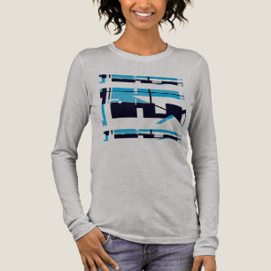 T-shirt En Tri-matière Bleu Bleu Bleu Ombré Horizontal Sud-Ouest