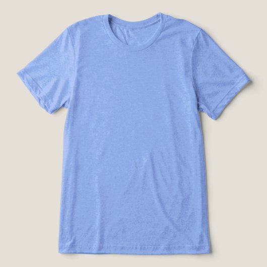 T-shirt En Tri-matière Bleu Clair Uni Vide Rien sur le Devant (Design Recto)