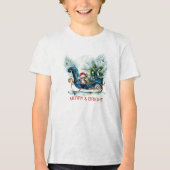 T-shirt En Tri-matière Bleu Sled Bébé Reindeer (Recto)