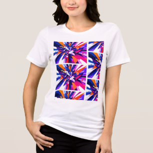 T-shirt En Tri-matière Blocs colorés de conception de verre teinté sur un