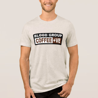 T-shirt En Tri-matière Blood Group Café +ve design pour les amateurs de c