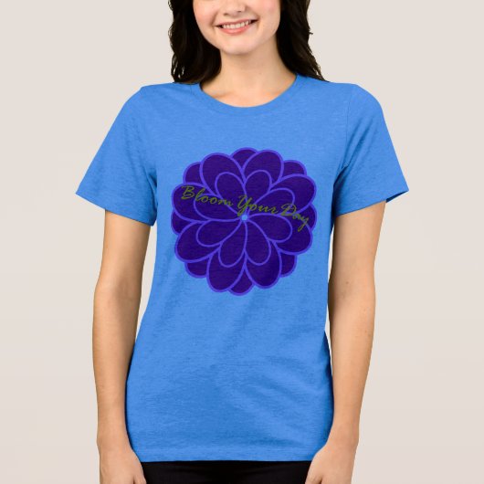 T-shirt En Tri-matière "Bloom Boldly in Purple Grace" (Recto)