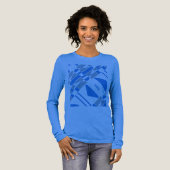 T-shirt En Tri-matière Blue Gray Diagonal Shapes MCM Southwest-inspired (Recto complet)