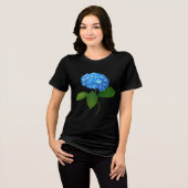 T-shirt En Tri-matière Blue Hydrangea Floral Tee (Recto plein)