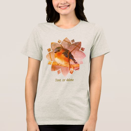 T-shirt En Tri-matière Bluebird Nature Art Personalized  (Recto)