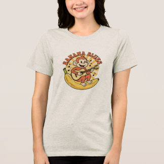T-SHIRT EN TRI-MATIÈRE BLUES DE LA BANANE