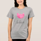 T-shirt En Tri-matière Blush Pink Ombre Chat Soyez Courageux (Recto)