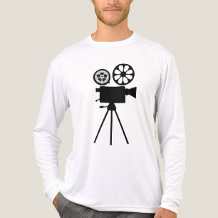 T-shirt En Tri-matière Bobine de film de caméra de cinéma vintage trépied