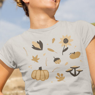T-shirt En Tri-matière Boho à thème d'automne