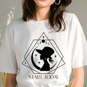 T-shirt En Tri-matière Boho Démarrage Aujourd'hui Géométrique Femme Inspi