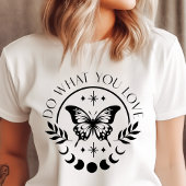 T-shirt En Tri-matière Boho Fais ce que tu aimes Papillon Motivation