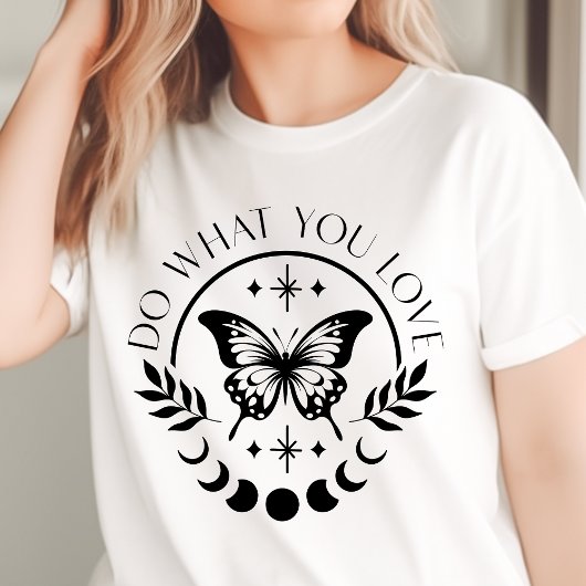 T-shirt En Tri-matière Boho Fais ce que tu aimes Papillon Motivation