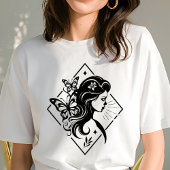 T-shirt En Tri-matière Boho femme papillon Floral Art géométrique