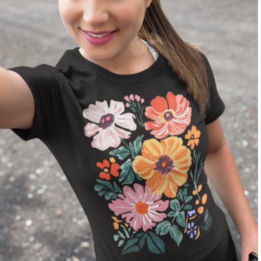 T-shirt En Tri-matière Boho Flowers Fleur sauvage