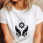 T-shirt En Tri-matière Boho Hands Soleil et Lune Céleste