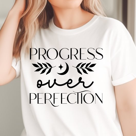 T-shirt En Tri-matière Boho Progrès sur la perfection Motivation