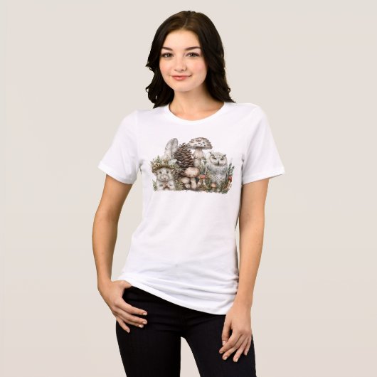 T-shirt En Tri-matière Bois Animaux Forêt de boisés (Recto plein)