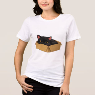T-shirt En Tri-matière Boîte de chaton mignon