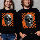 T-shirt En Tri-matière Bold Halloween Skull Checkerboard 