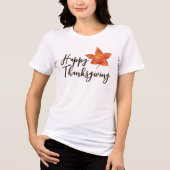 T-shirt En Tri-matière Bon thanksgiving aquarelle automne feuille d'érabl (Recto)