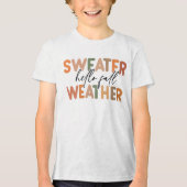 T-shirt En Tri-matière Bonjour automne | Météo du sucre (Recto)