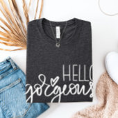 T-shirt En Tri-matière Bonjour belle TShirt, chemise femme, Hello Chemise