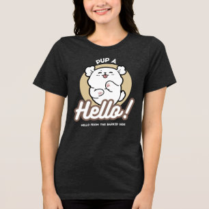 T-shirt En Tri-matière Bonjour du côté écorché - Jolie conception chien