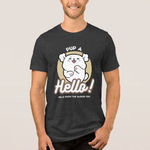 T-shirt En Tri-matière Bonjour du côté écorché - Jolie conception chien