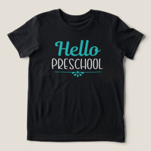 T-shirt En Tri-matière Bonjour préscolaire Premier jour de l'école enseig