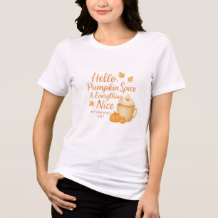T-shirt En Tri-matière Bonjour, Pumpkin Spice & Tout Ce Qui Est Agréable