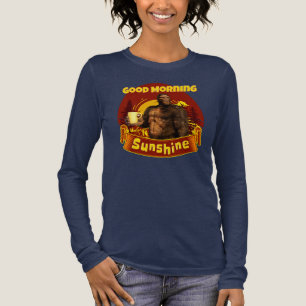 T-shirt En Tri-matière Bonjour Soleil Bigfoot Café Humour Art