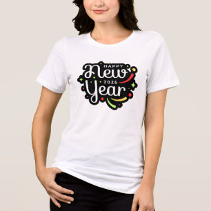 T-shirt En Tri-matière Bonne année 2025 Typographie T-Shirts-